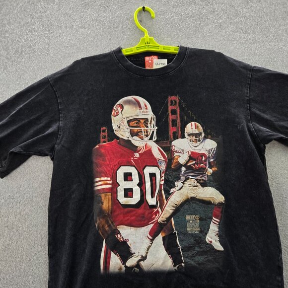 San Francisco 49ers Men Shirt Black Breezy Excursion Jerry Rice Tee - Picture 10 of 10